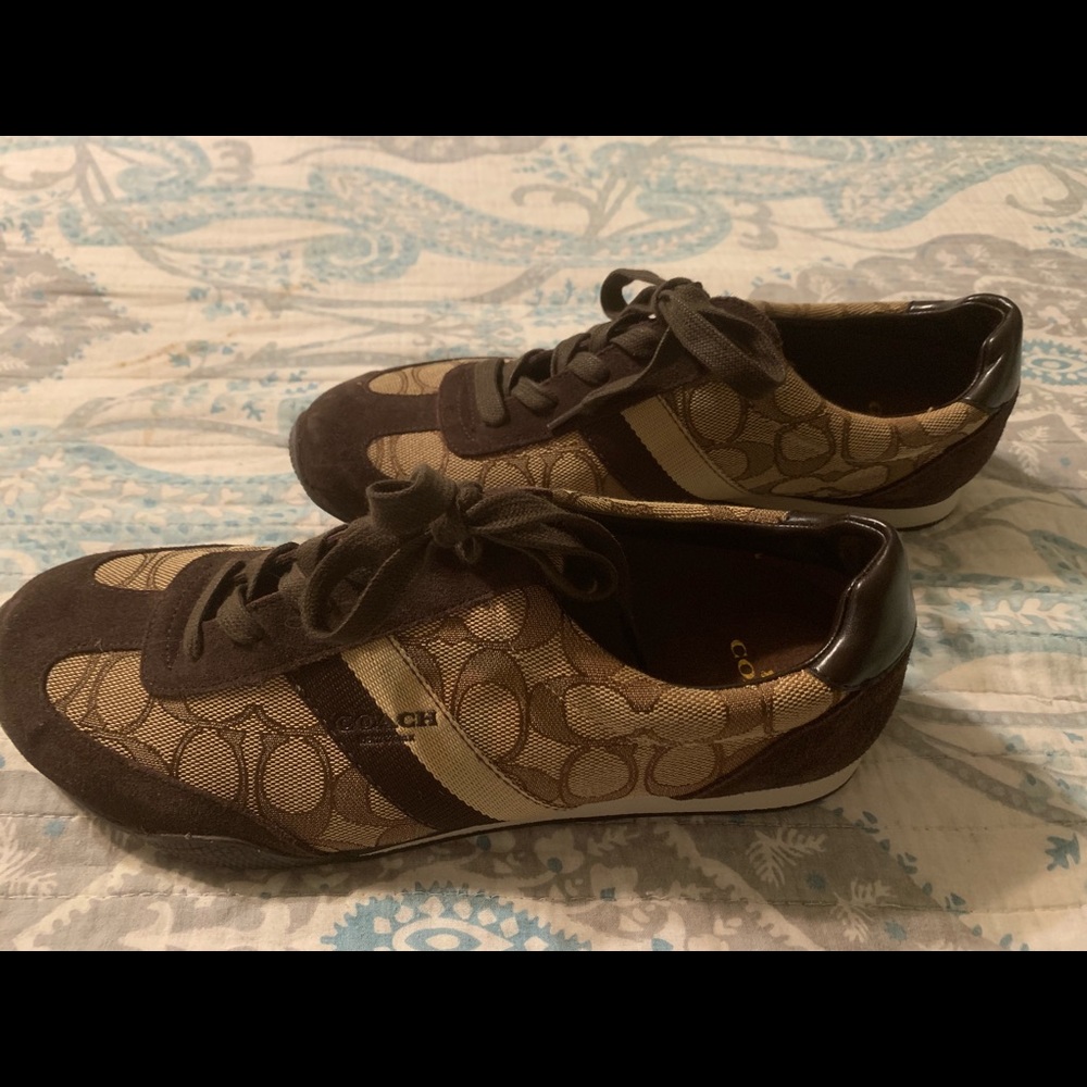 Coach khaki shoes 9.5